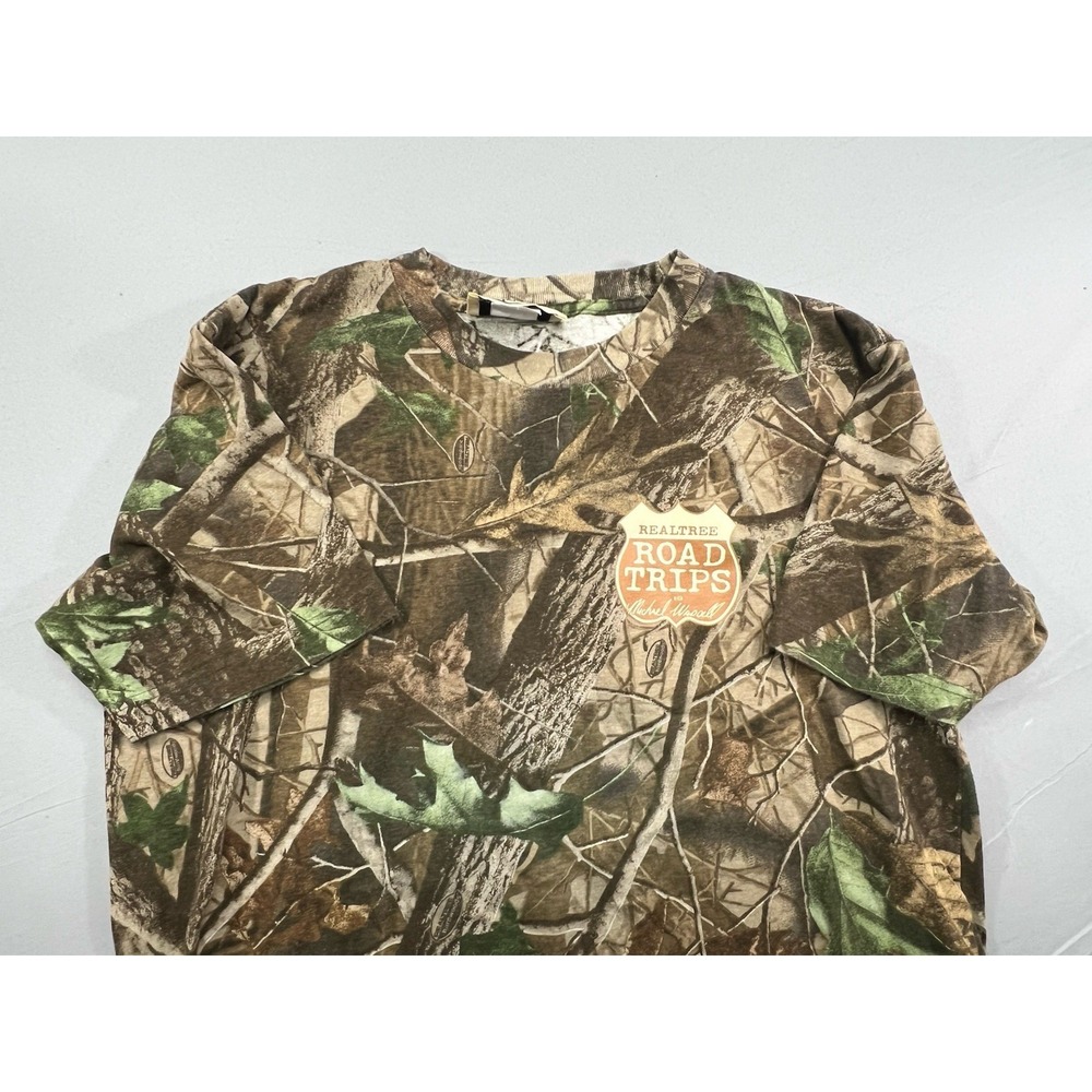 Vintage Real tree Road Trips Camo T Shirt Size XL